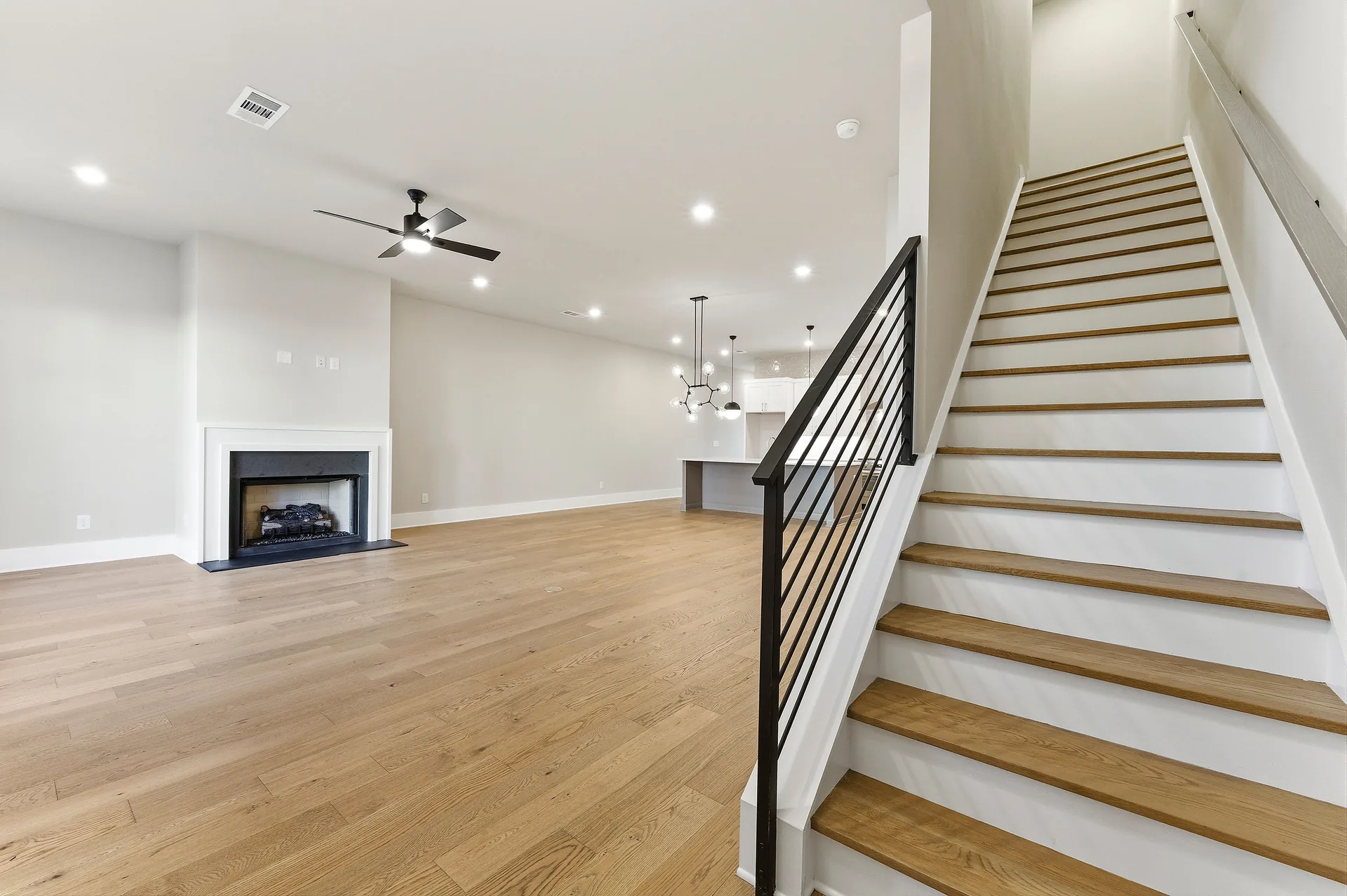 Living room and staircase